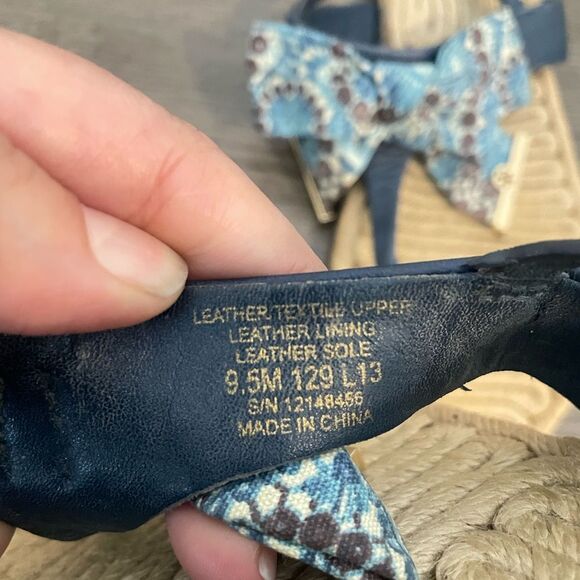 Tory Burch Multicolor Sandals for Women for sale | eBay Tory Burch Penny Flat Bow Blue and Espadrilles Thong Sandals SZ 9.5